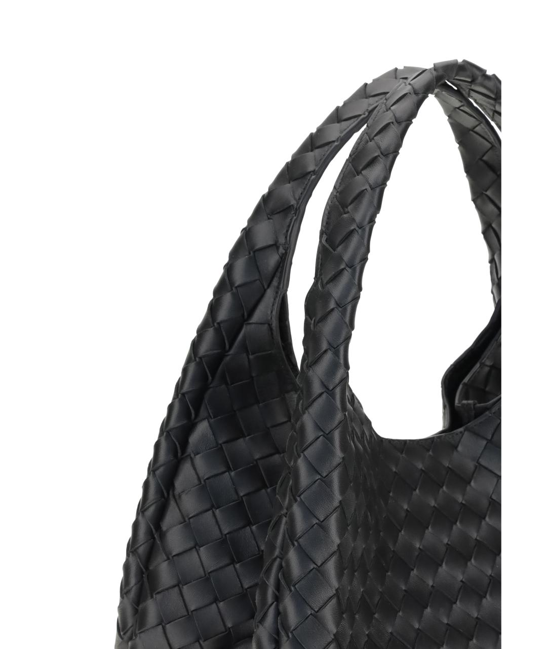 BOTTEGA VENETA Черная кожаная сумка тоут, фото 4