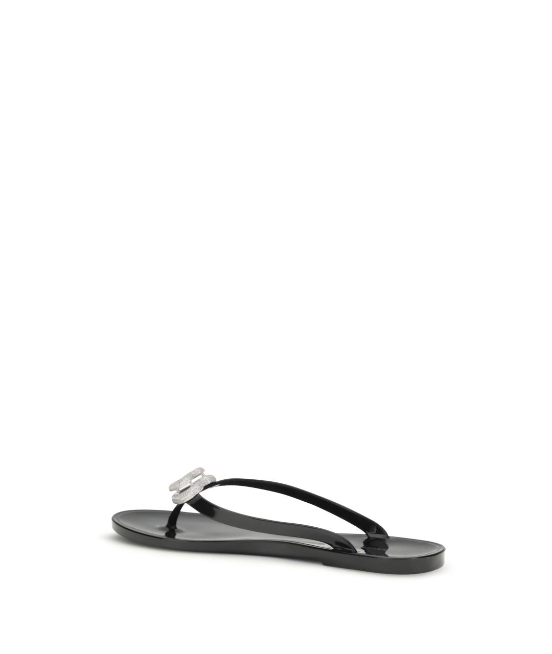 MACH&MACH Черные резиновые шлепанцы, фото 3