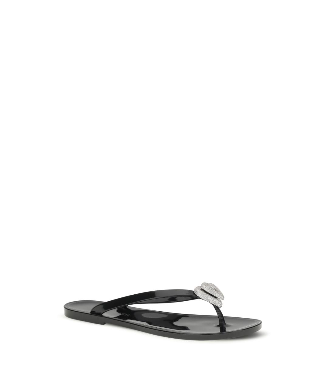 MACH&MACH Черные резиновые шлепанцы, фото 2