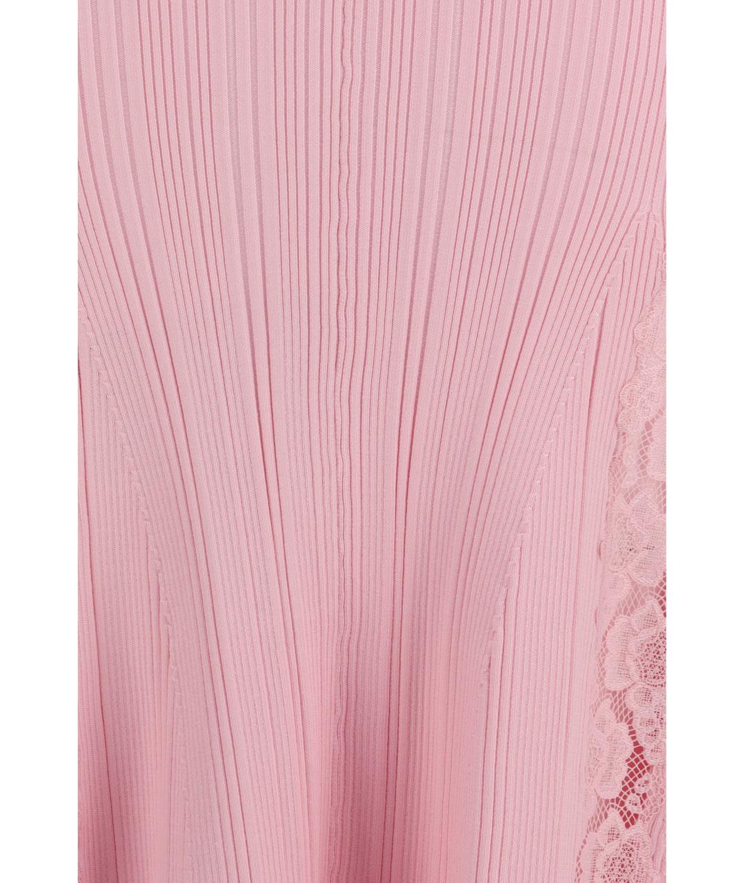 SELF-PORTRAIT Розовое вискозное повседневное платье, фото 3