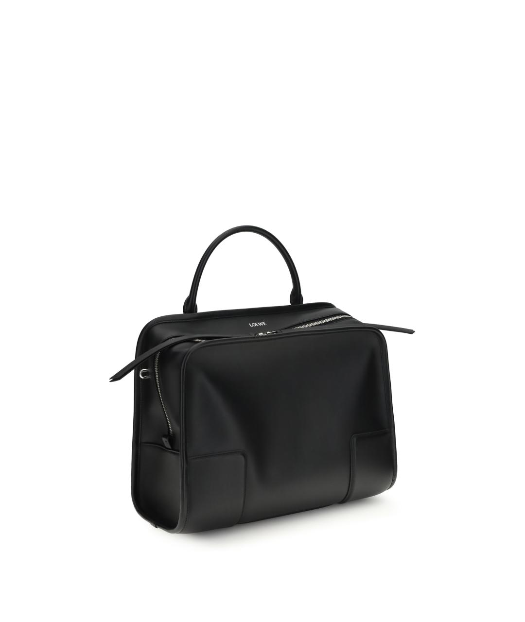 LOEWE Черная кожаная сумка тоут, фото 2