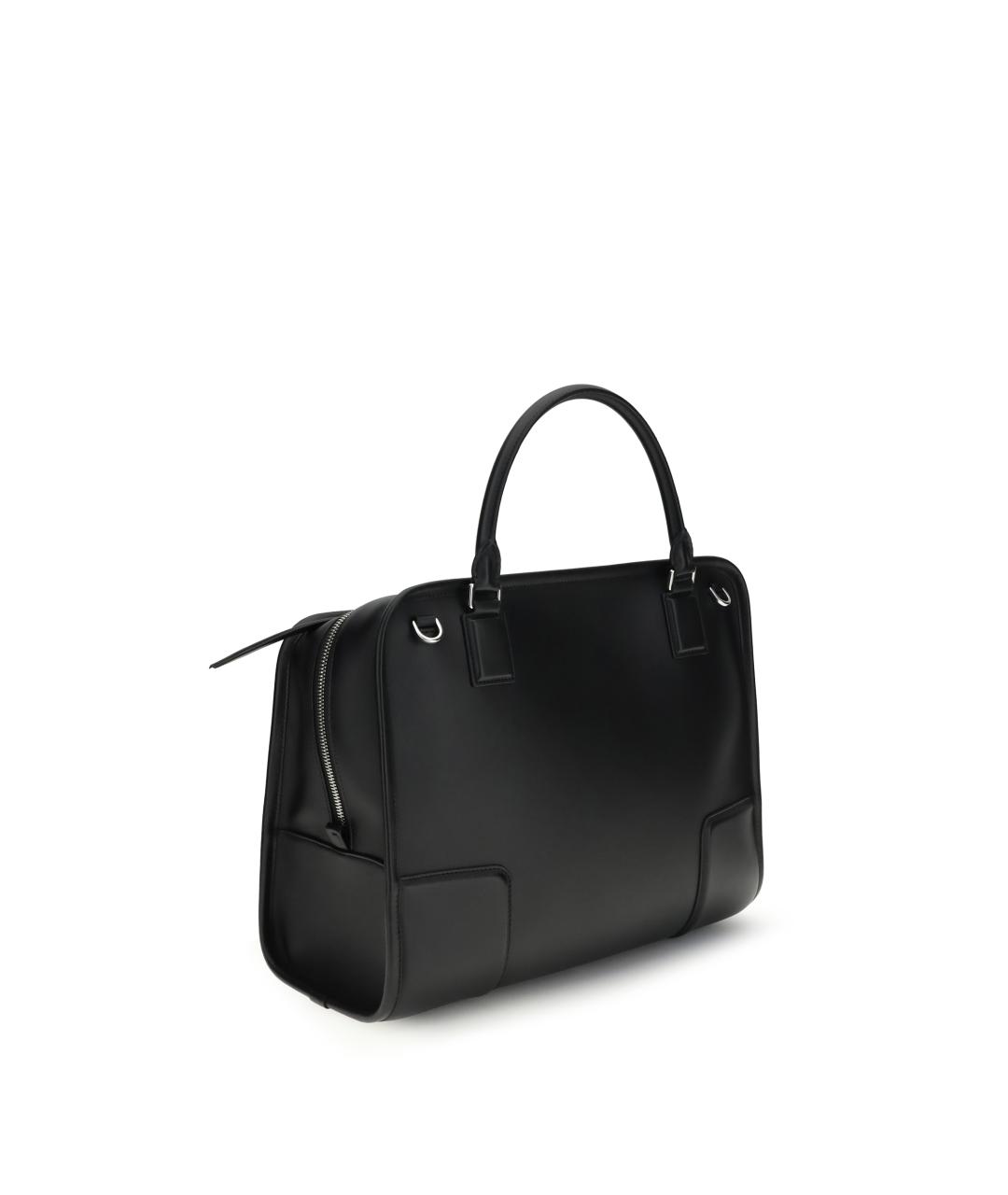 LOEWE Черная кожаная сумка тоут, фото 3