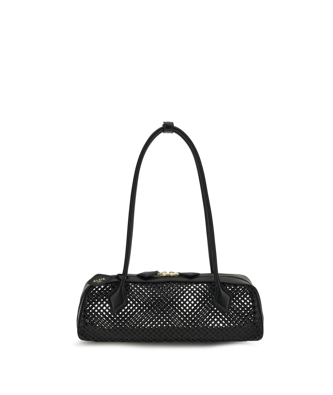 ALAIA Черная кожаная сумка тоут, фото 1