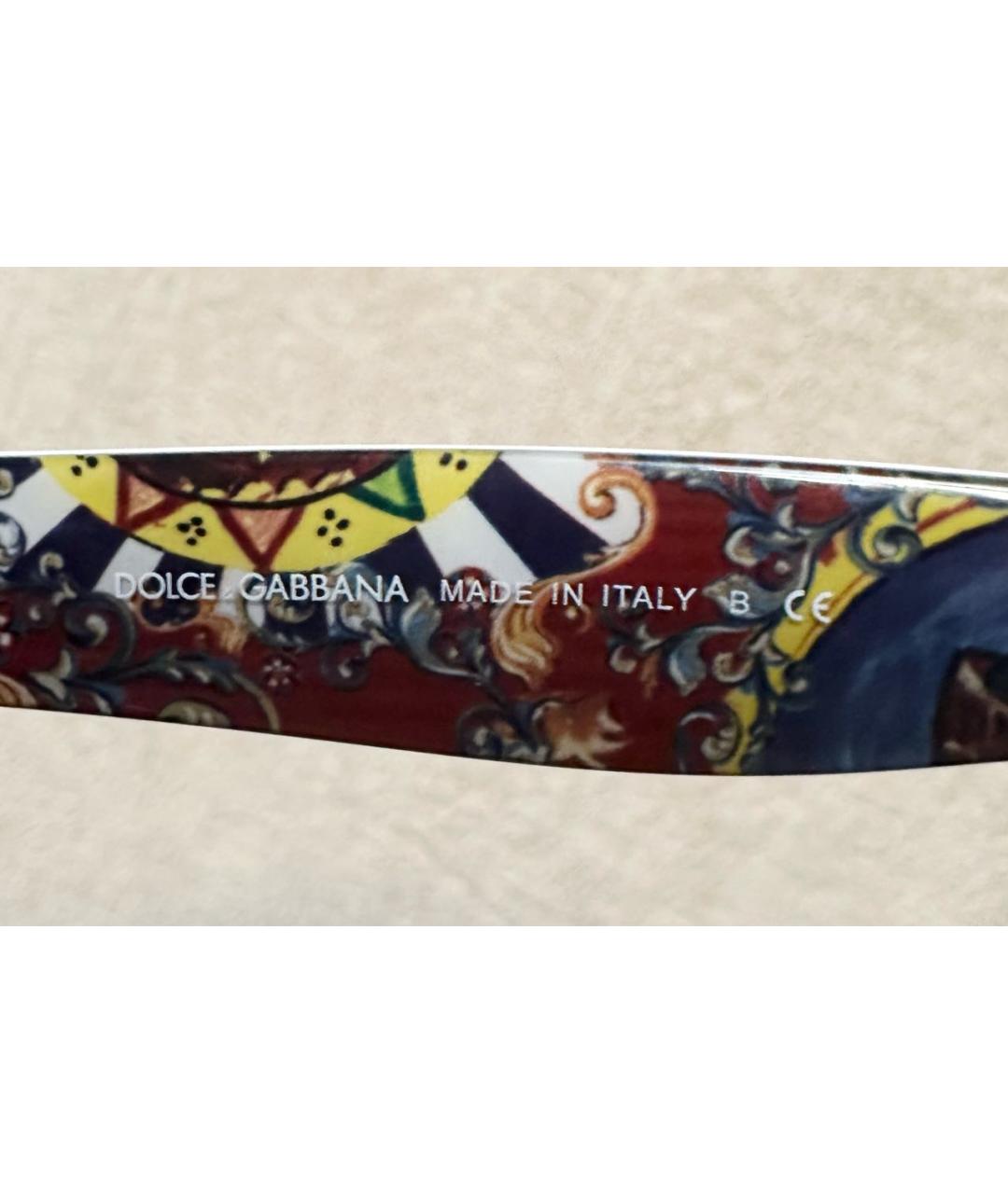 DOLCE&GABBANA Коричневые пластиковые солнцезащитные очки, фото 6