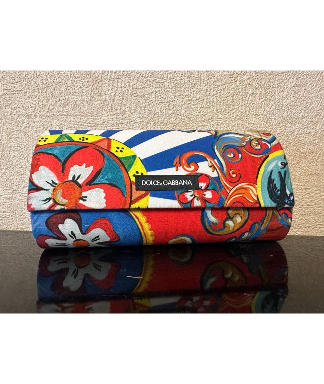 DOLCE&GABBANA Коричневые пластиковые солнцезащитные очки, фото 4