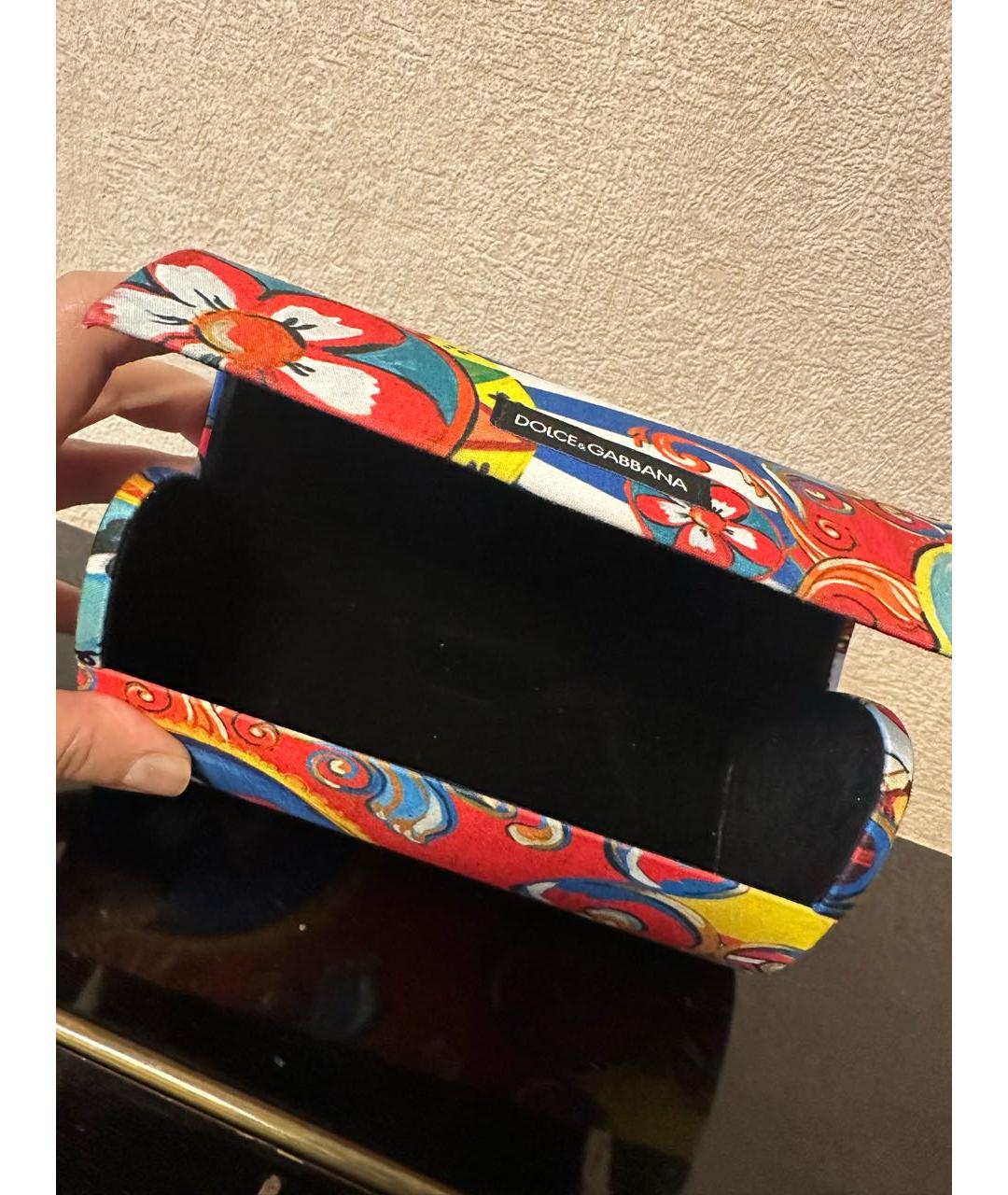 DOLCE&GABBANA Коричневые пластиковые солнцезащитные очки, фото 8