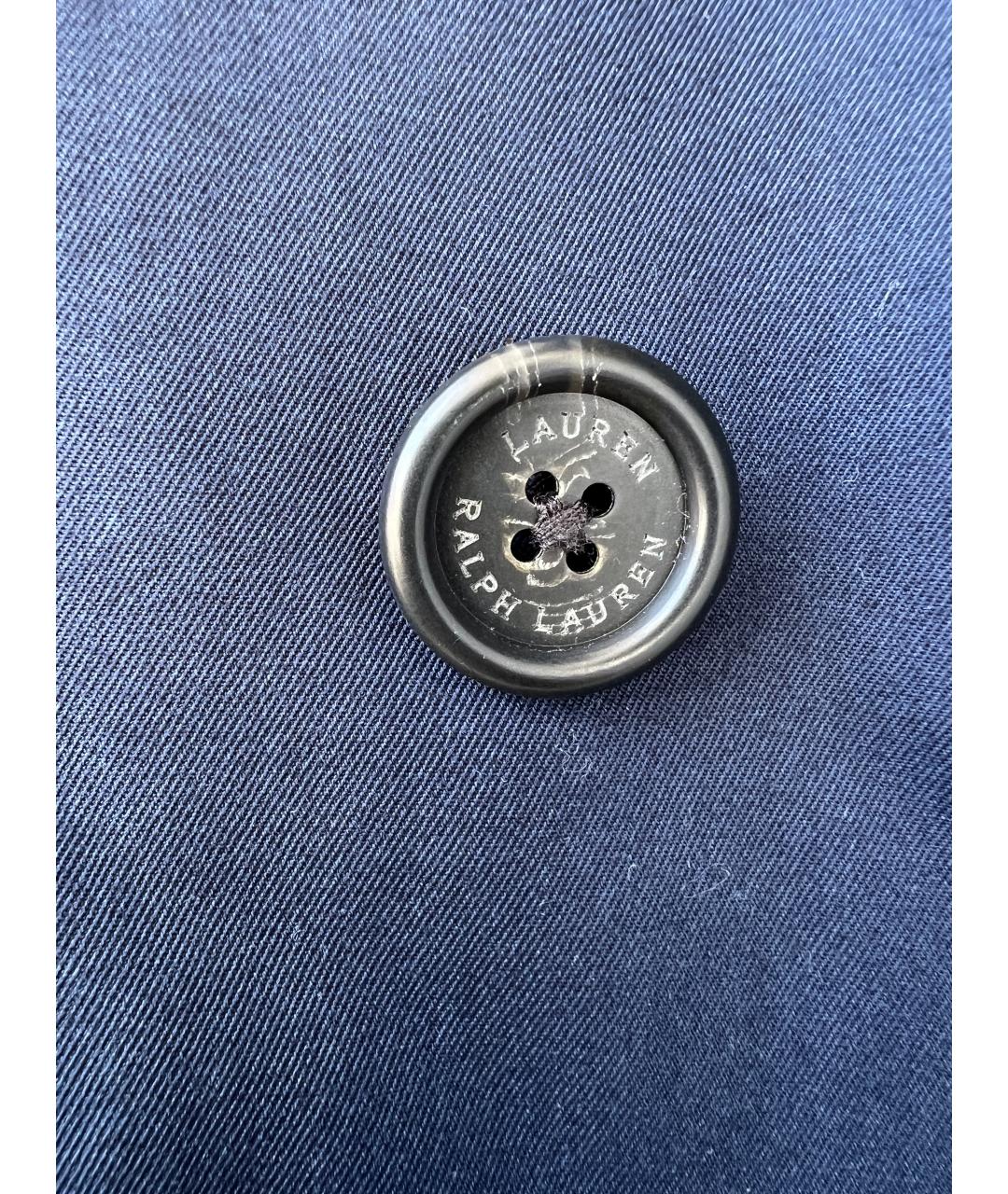 RALPH LAUREN Темно-синий тренч/плащ, фото 2