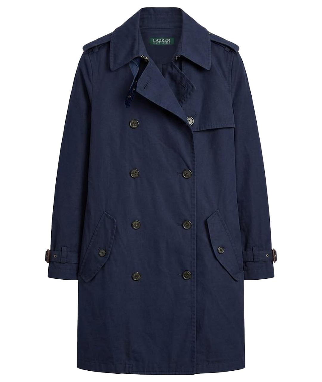 RALPH LAUREN Темно-синий тренч/плащ, фото 1