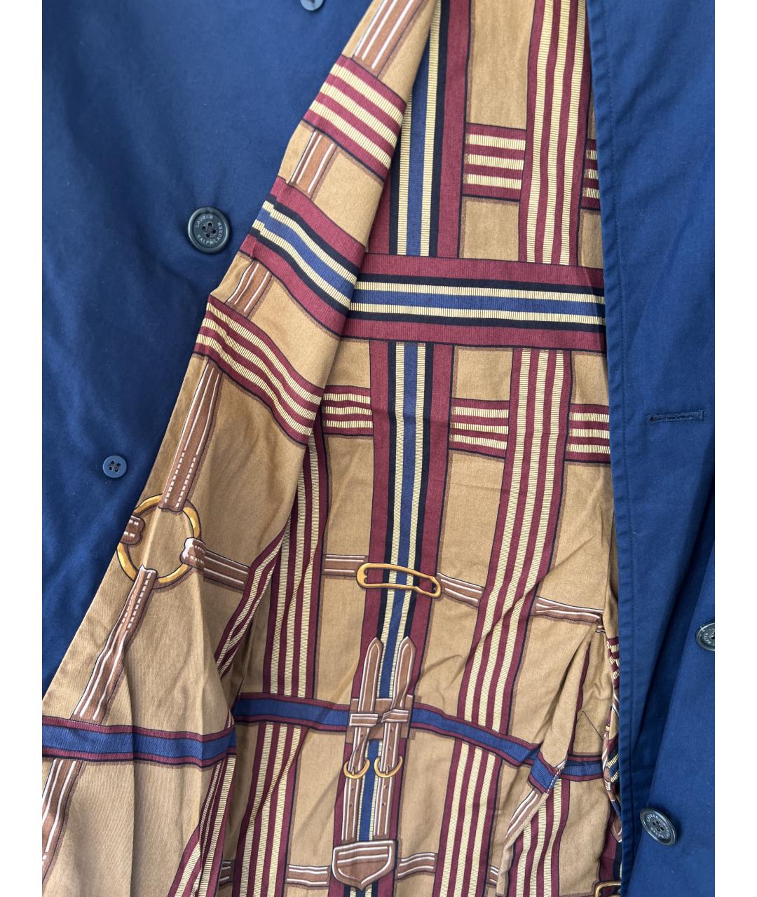 RALPH LAUREN Темно-синий тренч/плащ, фото 5