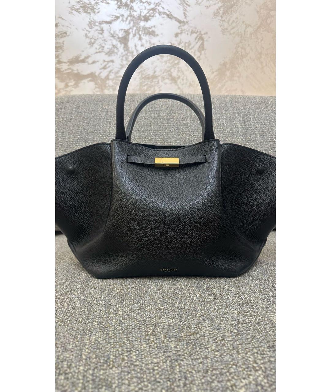DEMELLIER Черная кожаная сумка тоут, фото 2