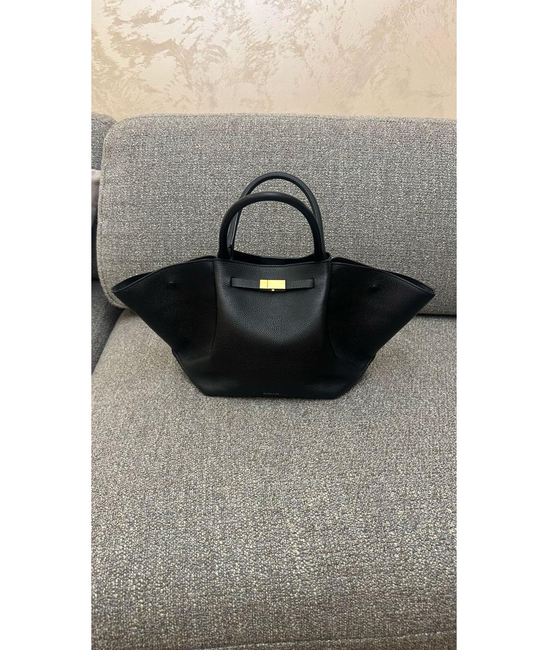 DEMELLIER Черная кожаная сумка тоут, фото 9