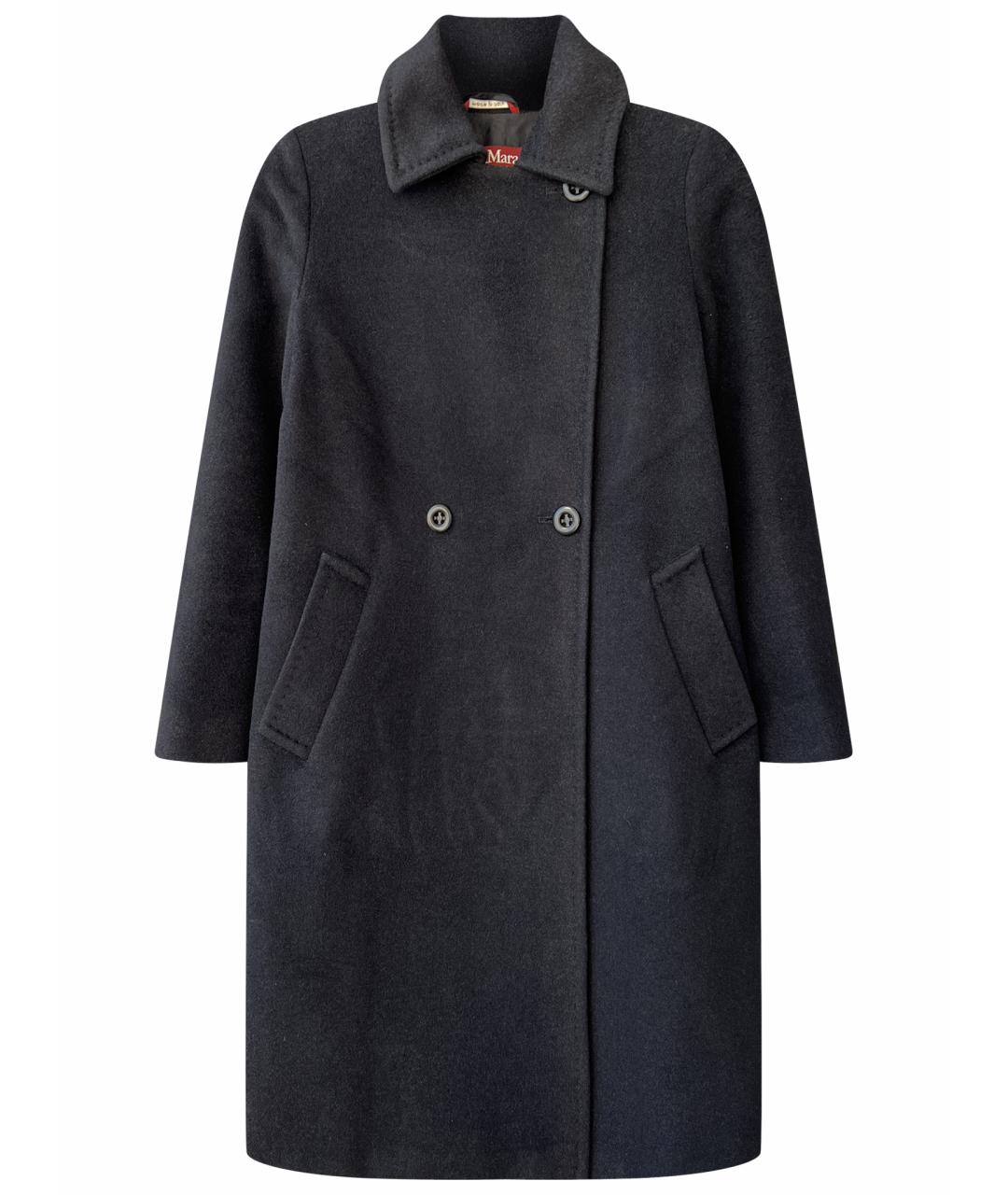 MAX MARA STUDIO Черное шерстяное пальто, фото 1