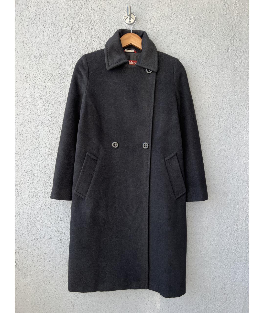 MAX MARA STUDIO Черное шерстяное пальто, фото 9