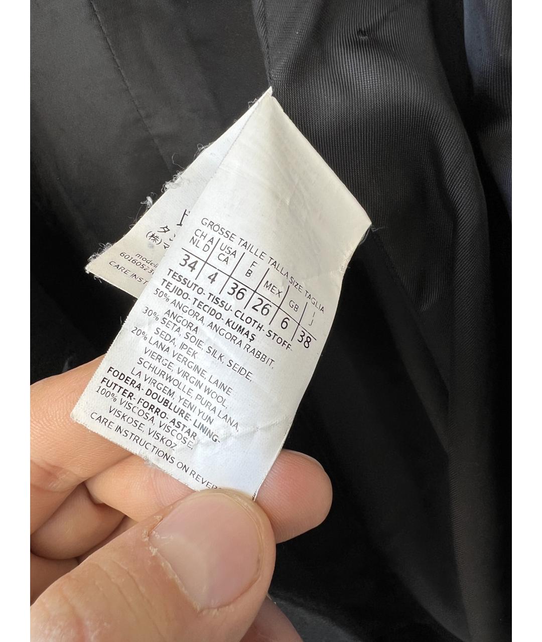 MAX MARA STUDIO Черное шерстяное пальто, фото 7