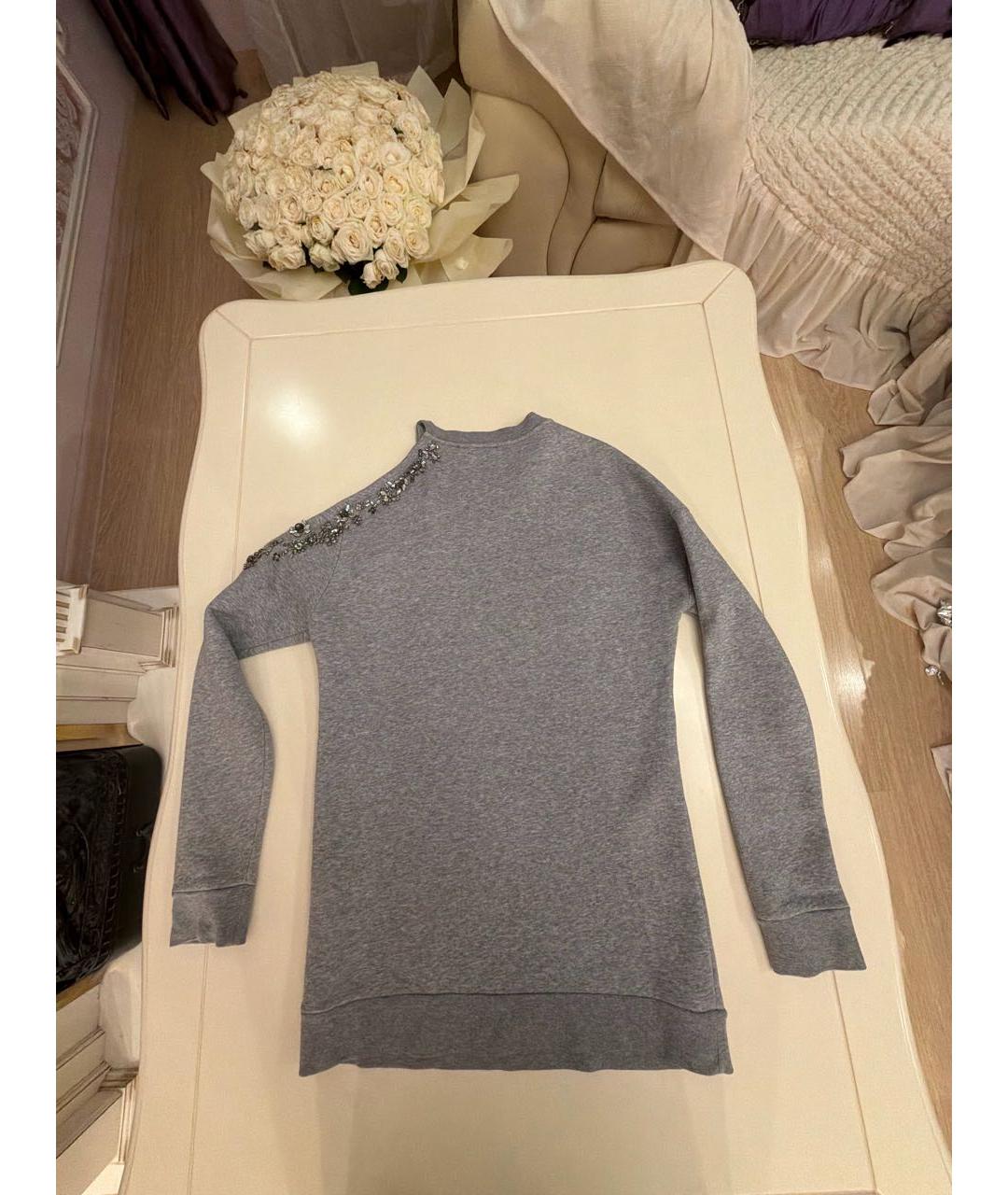 PHILIPP PLEIN Серый хлопковый джемпер / свитер, фото 2