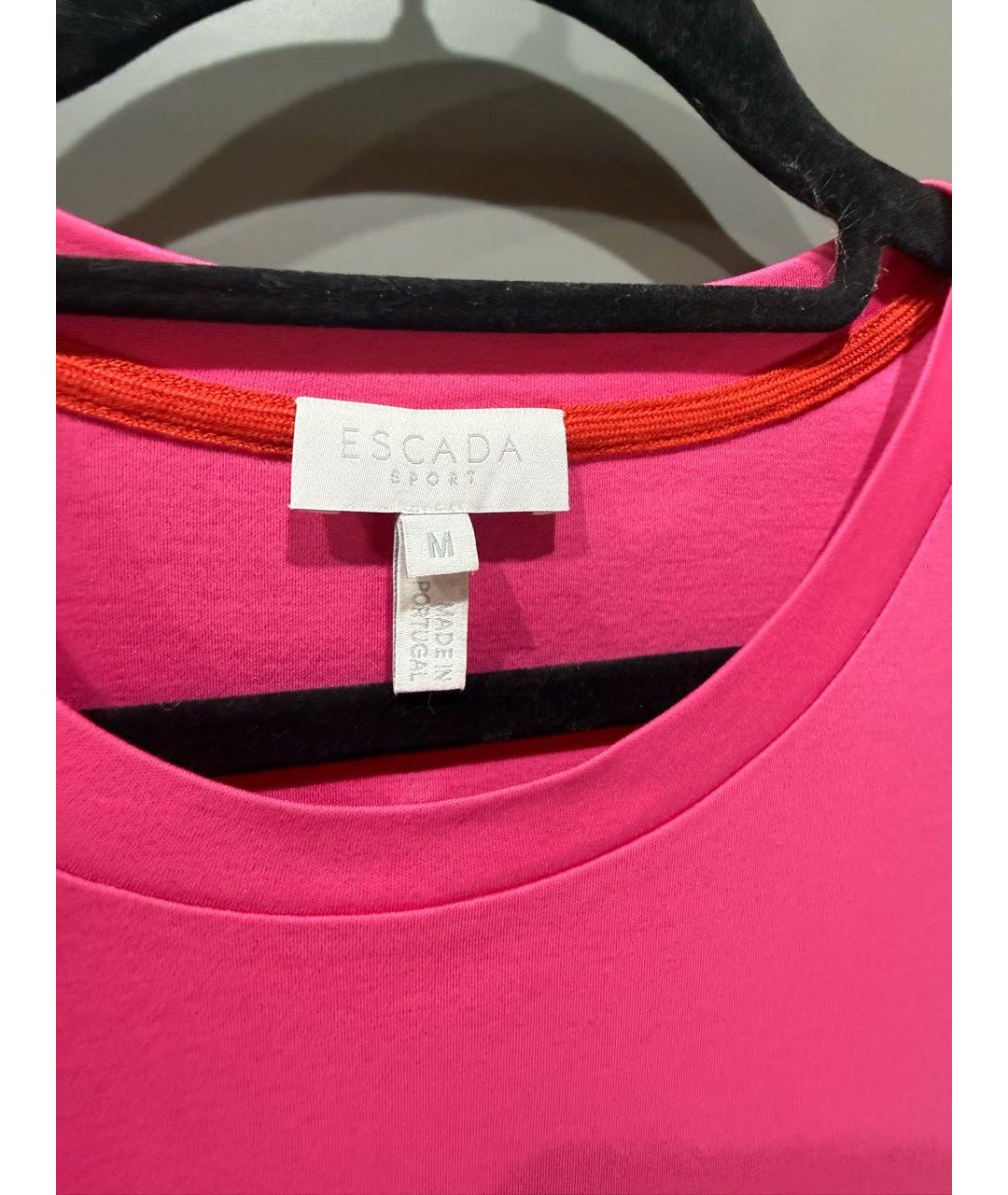 ESCADA Розовая хлопковая футболка, фото 2