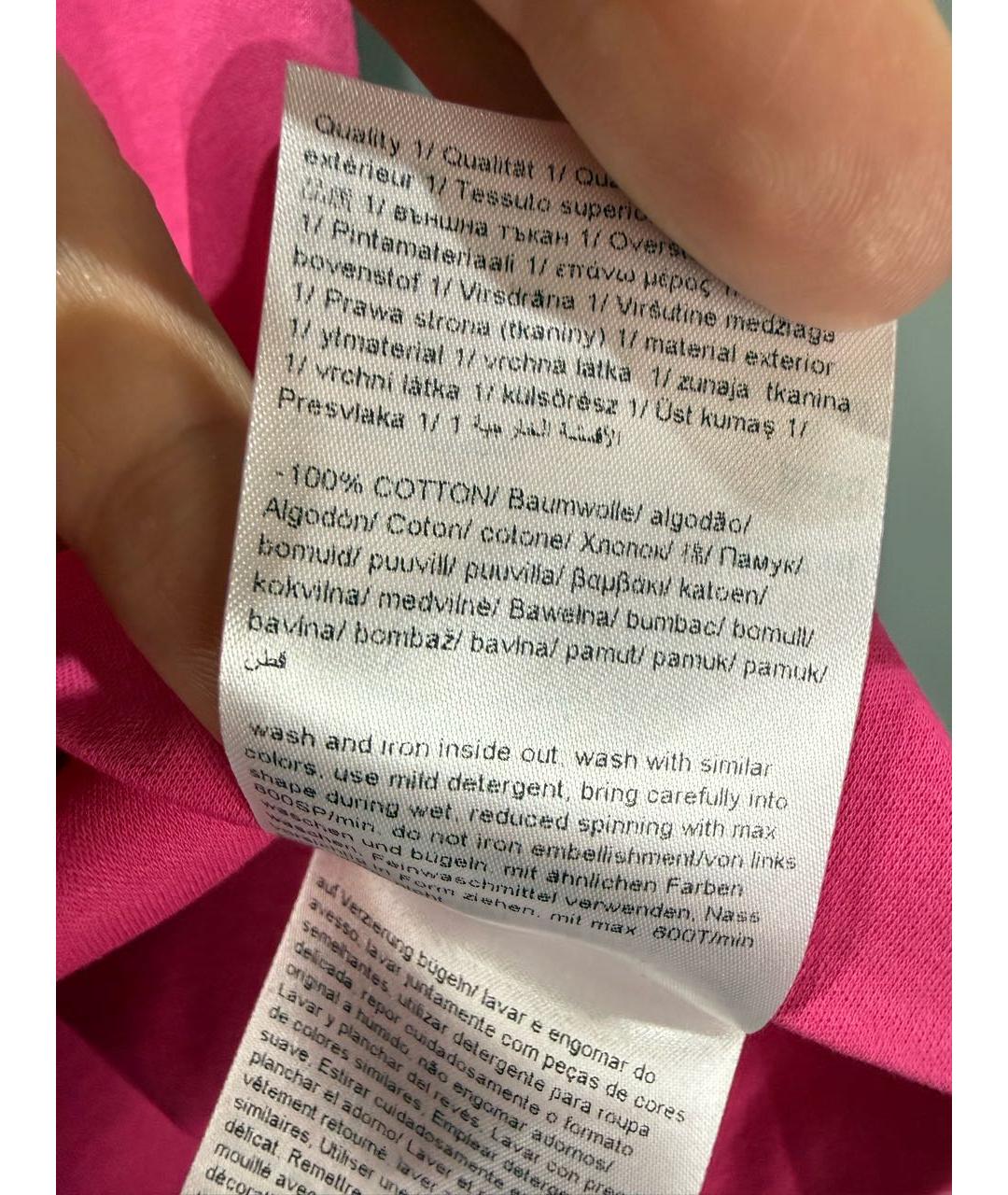 ESCADA Розовая хлопковая футболка, фото 4