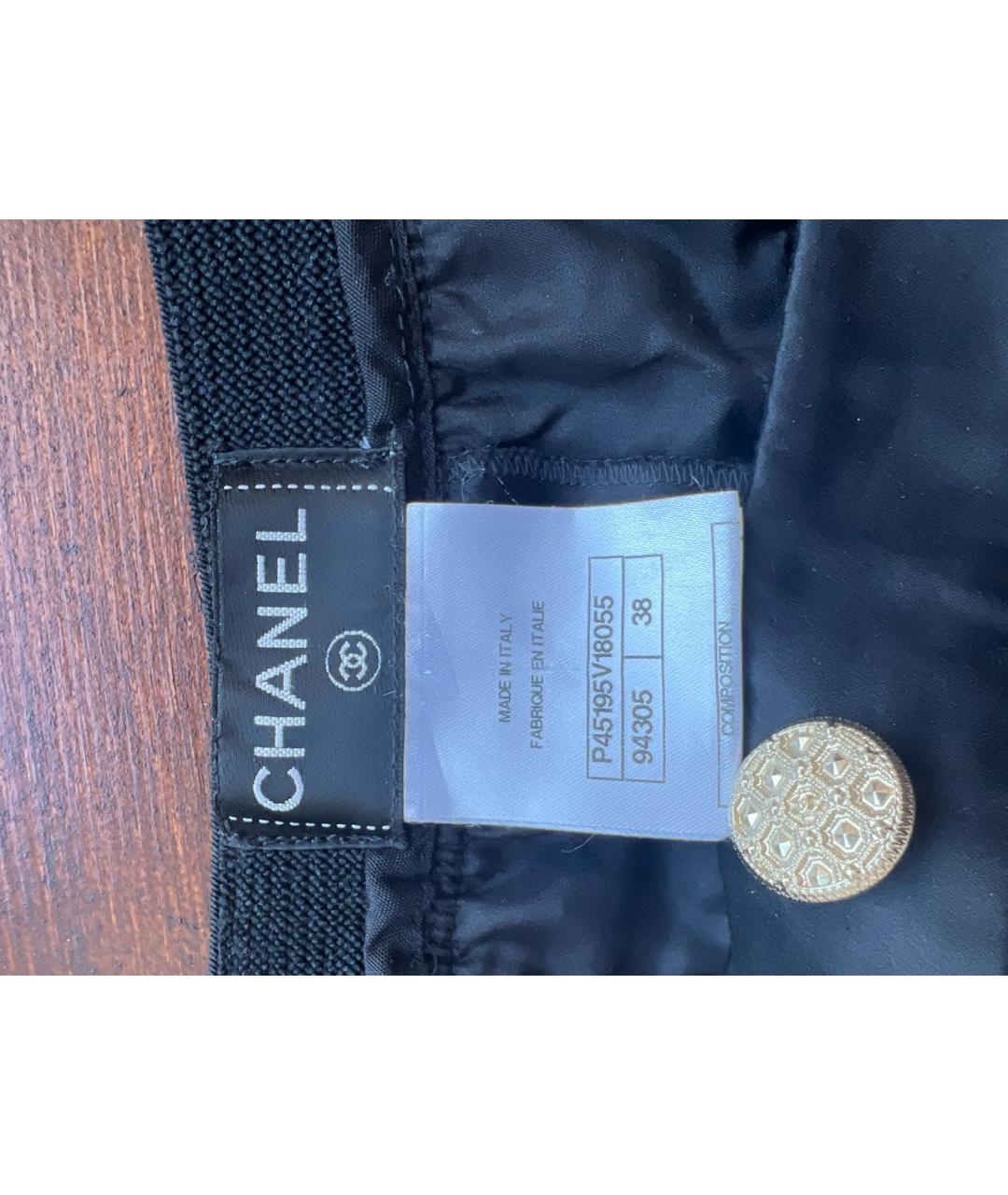 CHANEL Черные хлопковые брюки узкие, фото 5