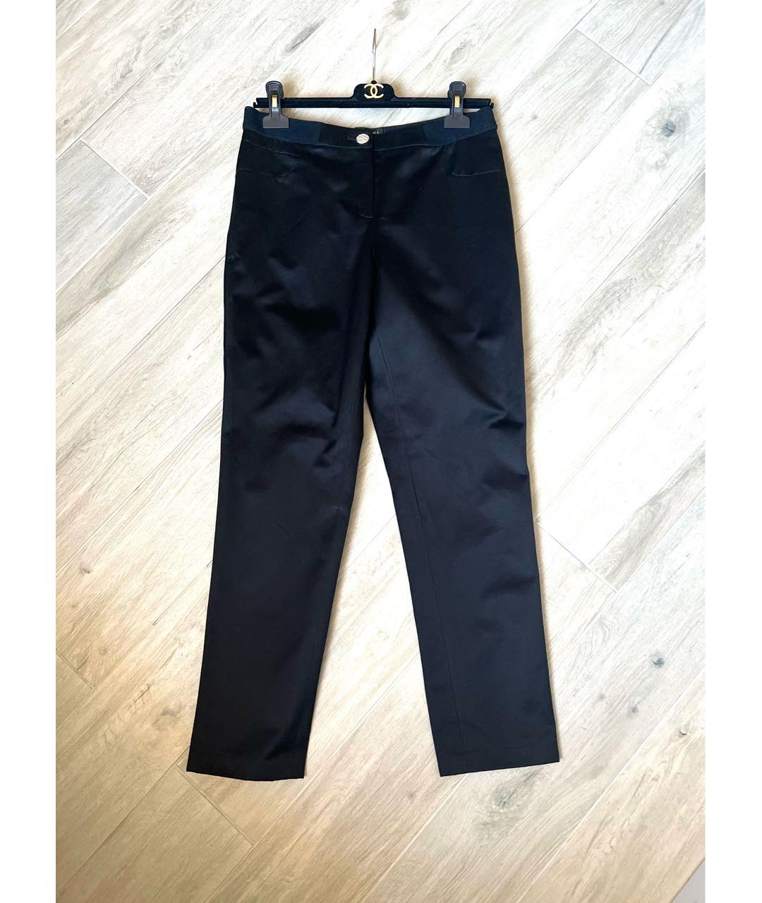 CHANEL Черные хлопковые брюки узкие, фото 6