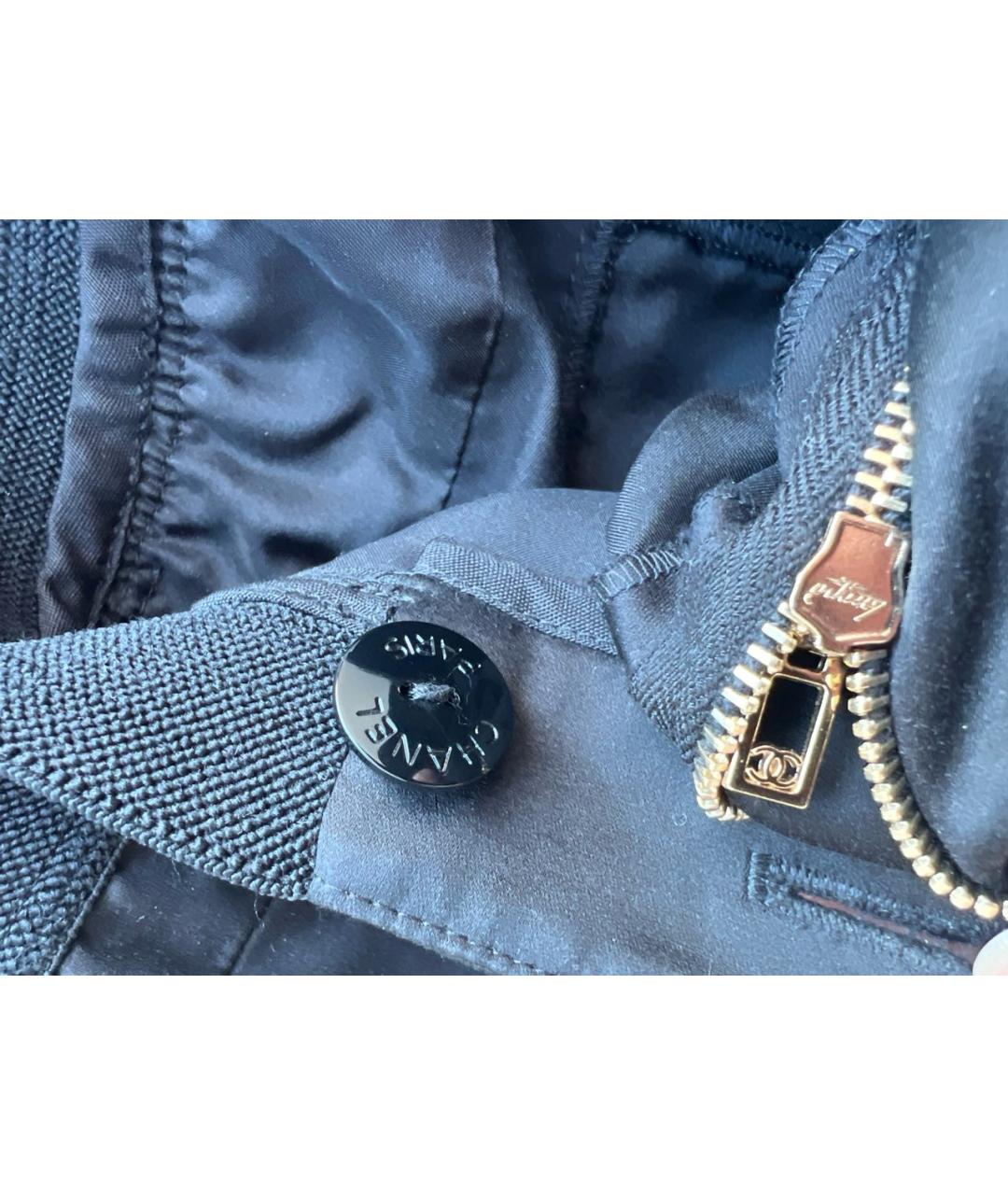 CHANEL Черные хлопковые брюки узкие, фото 4