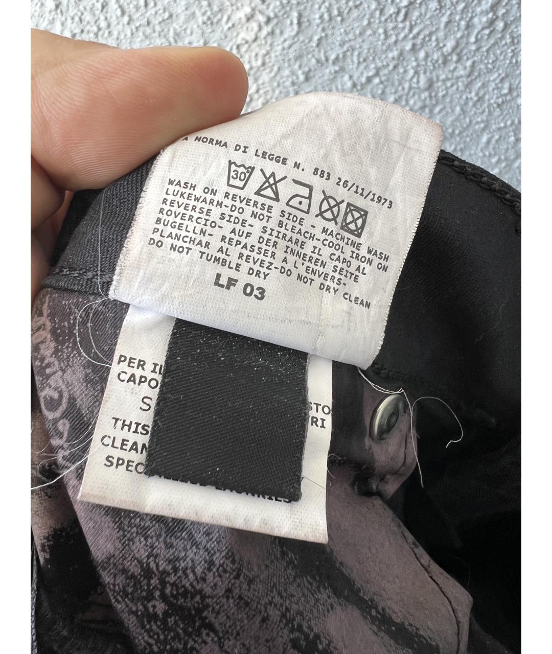 ROBERTO CAVALLI Черные хлопковые прямые брюки, фото 8