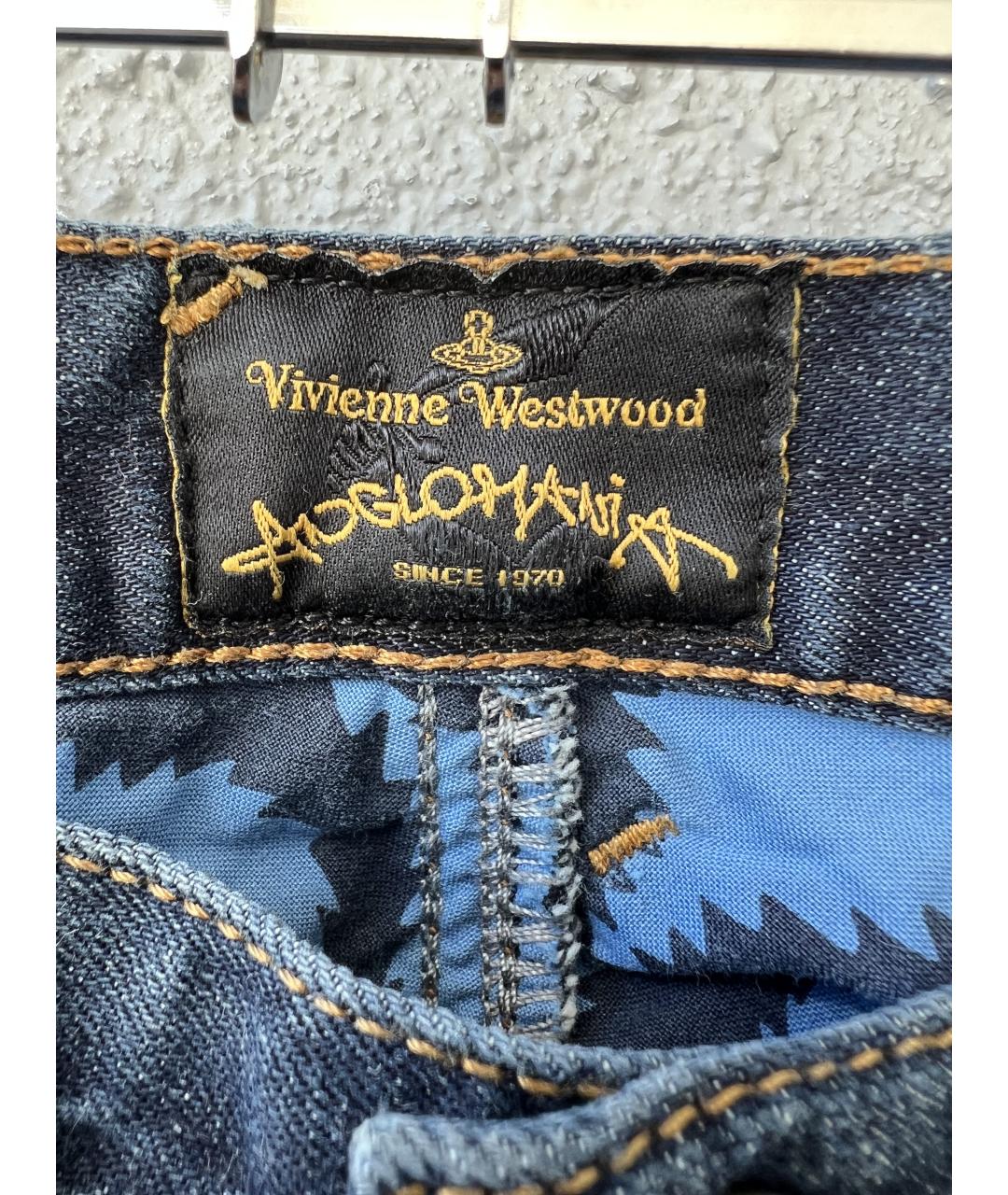 VIVIENNE WESTWOOD Синие хлопковые прямые джинсы, фото 5