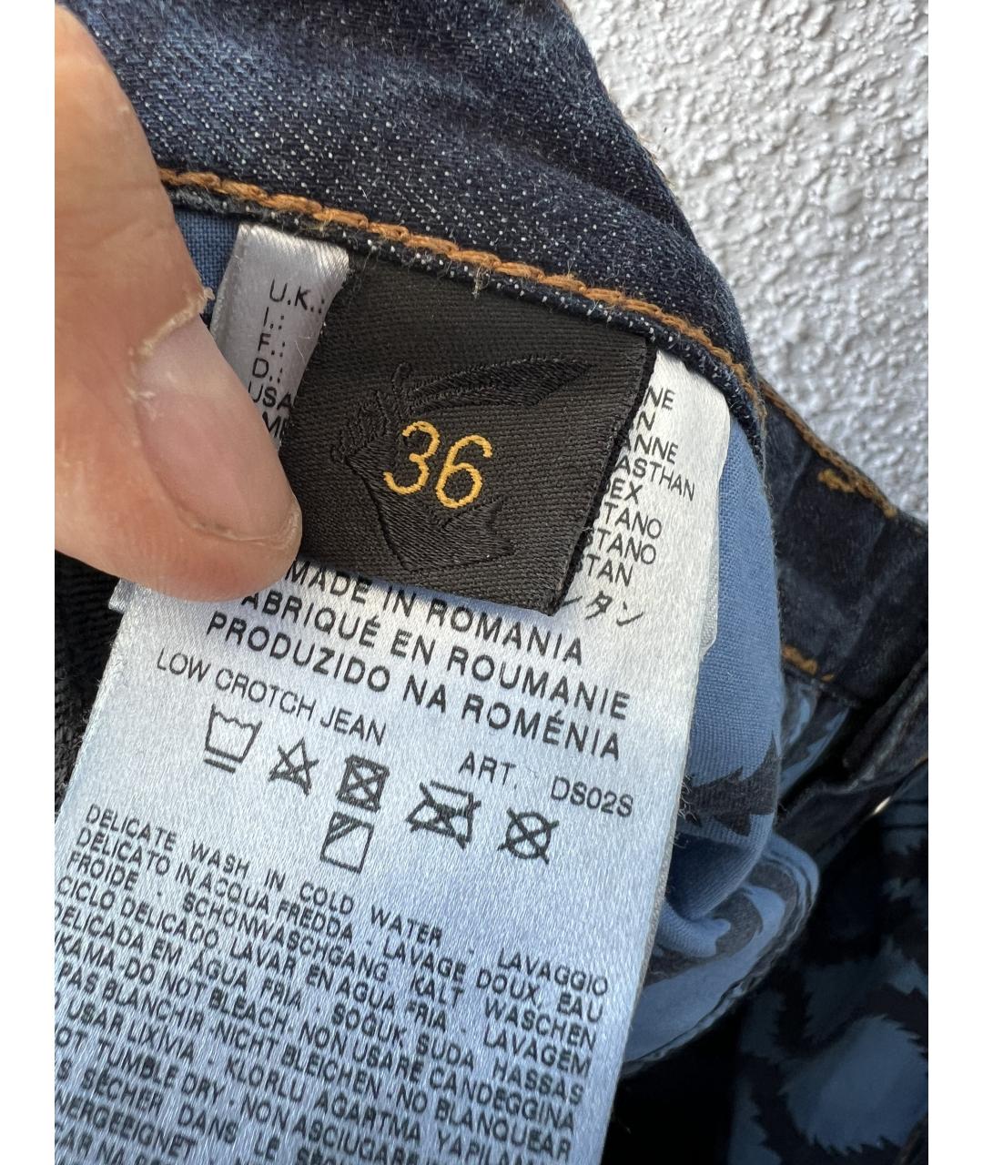 VIVIENNE WESTWOOD Синие хлопковые прямые джинсы, фото 8