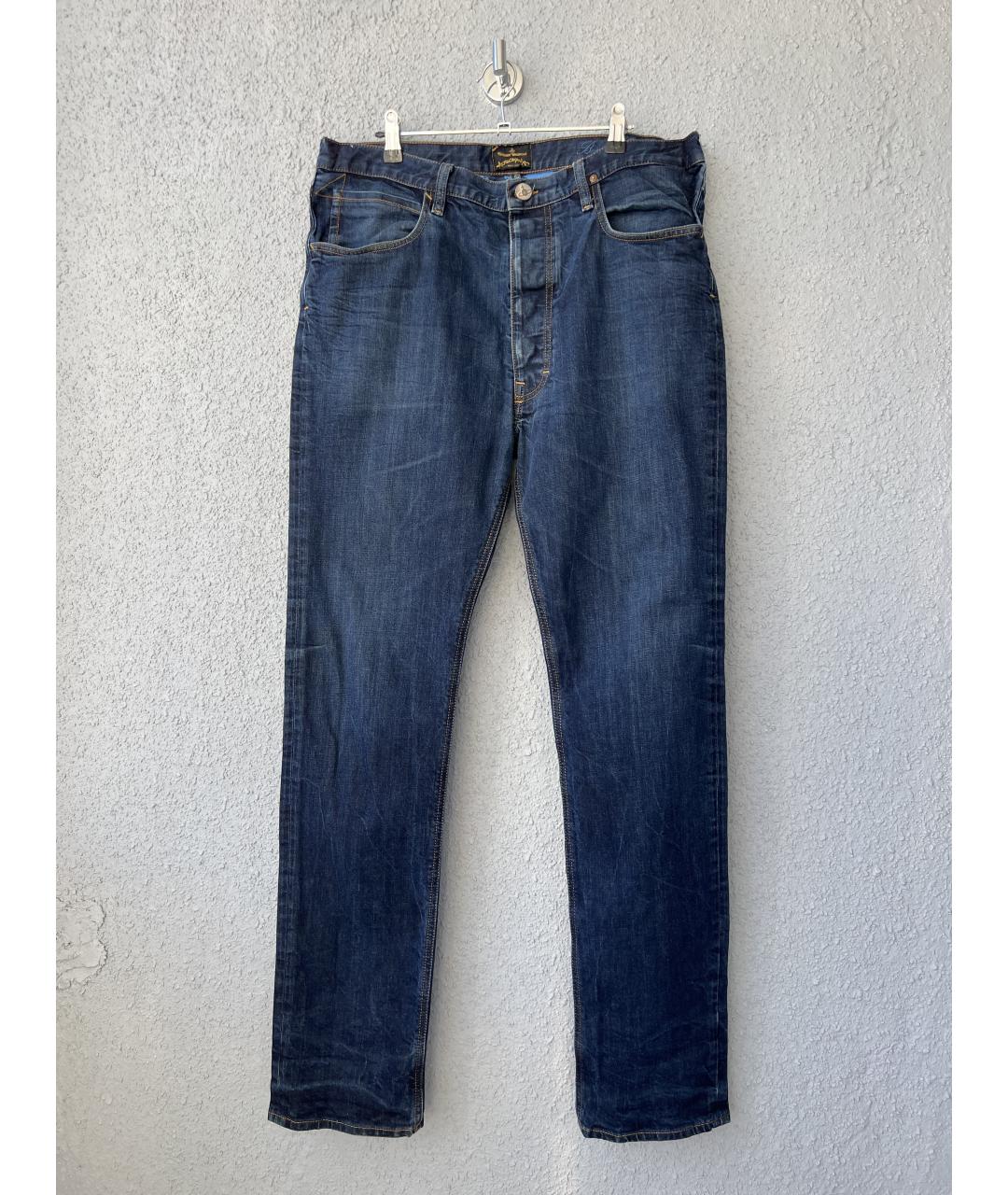 VIVIENNE WESTWOOD Синие хлопковые прямые джинсы, фото 10