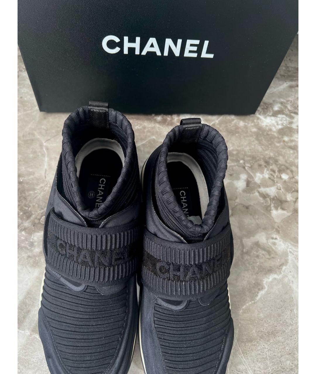 CHANEL Черные кроссовки, фото 3