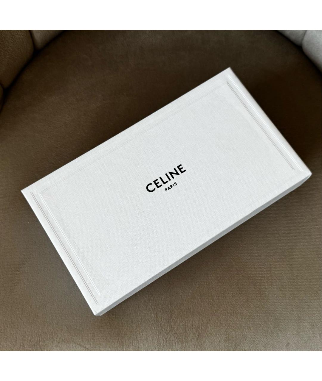 CELINE Золотые металлические солнцезащитные очки, фото 4