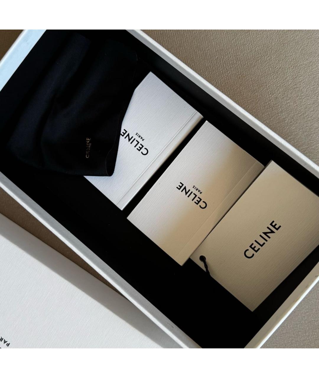 CELINE Золотые металлические солнцезащитные очки, фото 6