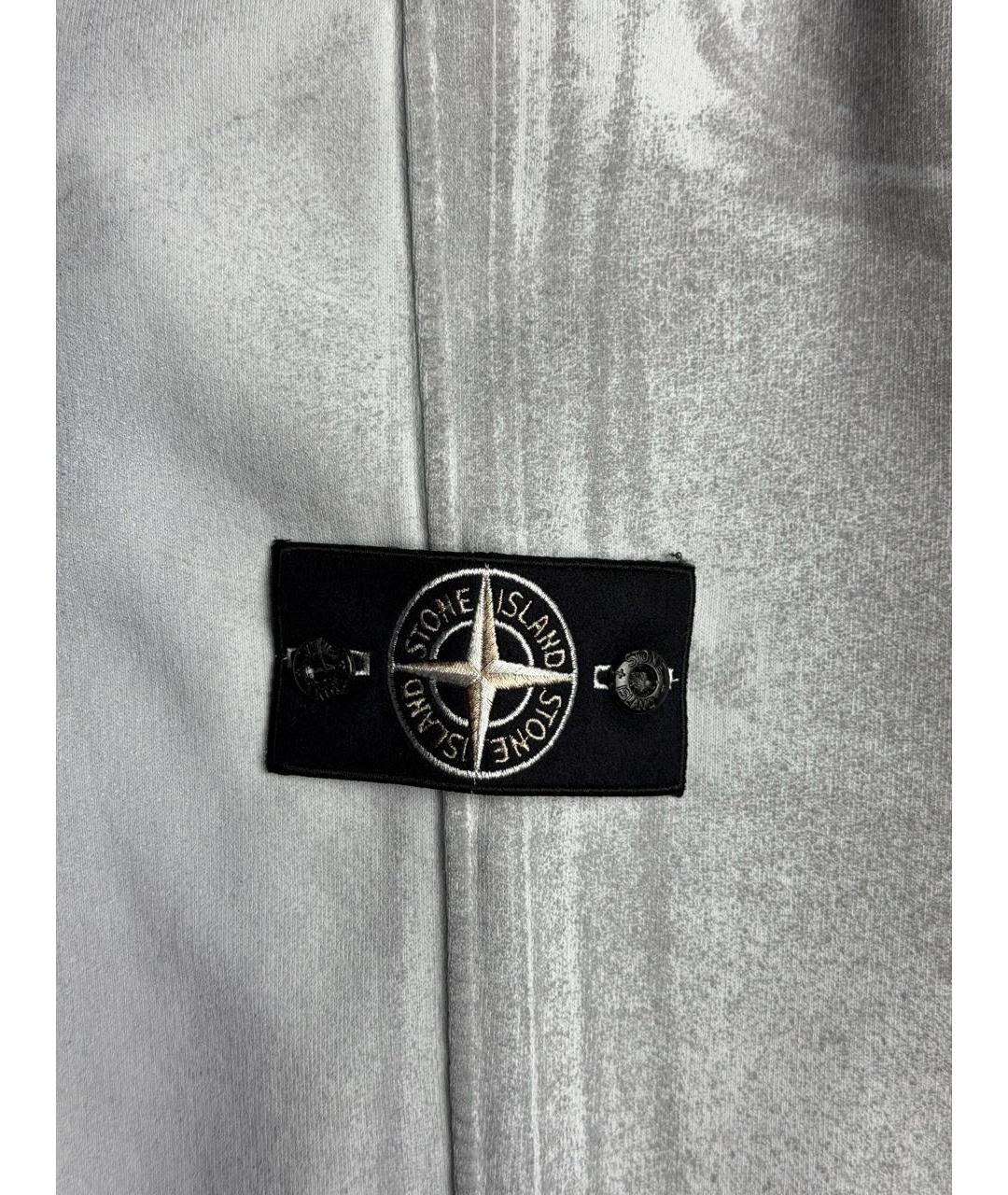 STONE ISLAND Серые хлопковые повседневные брюки, фото 4