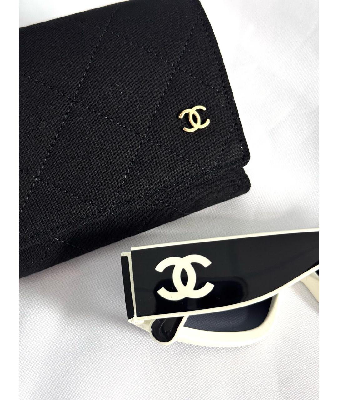 CHANEL Черные пластиковые солнцезащитные очки, фото 6