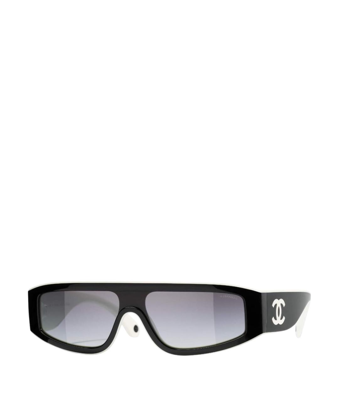CHANEL Черные пластиковые солнцезащитные очки, фото 1