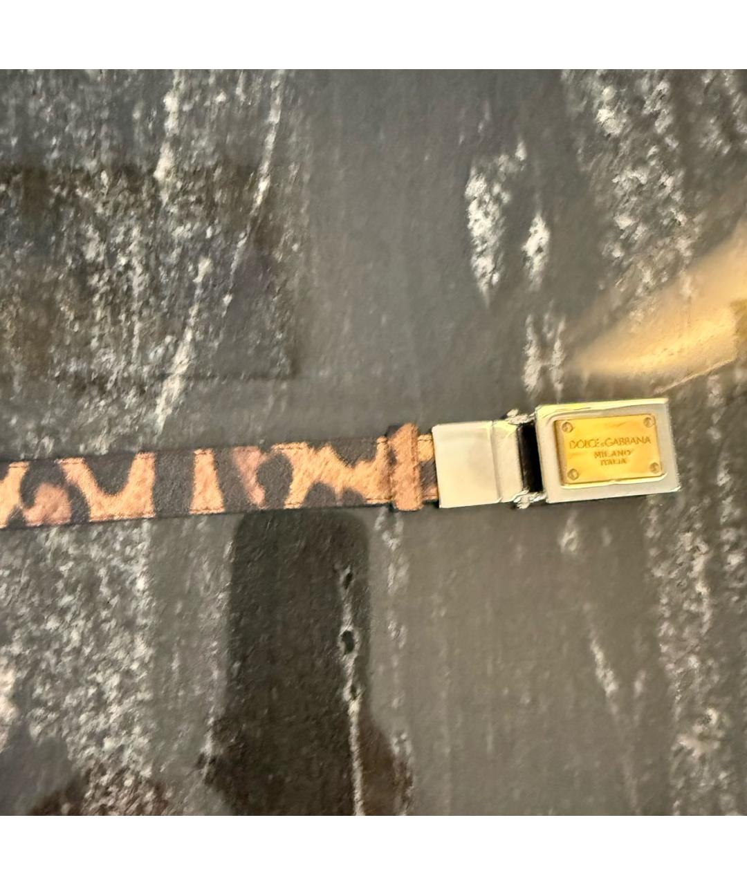 DOLCE&GABBANA Коричневый кожаный ремень, фото 2