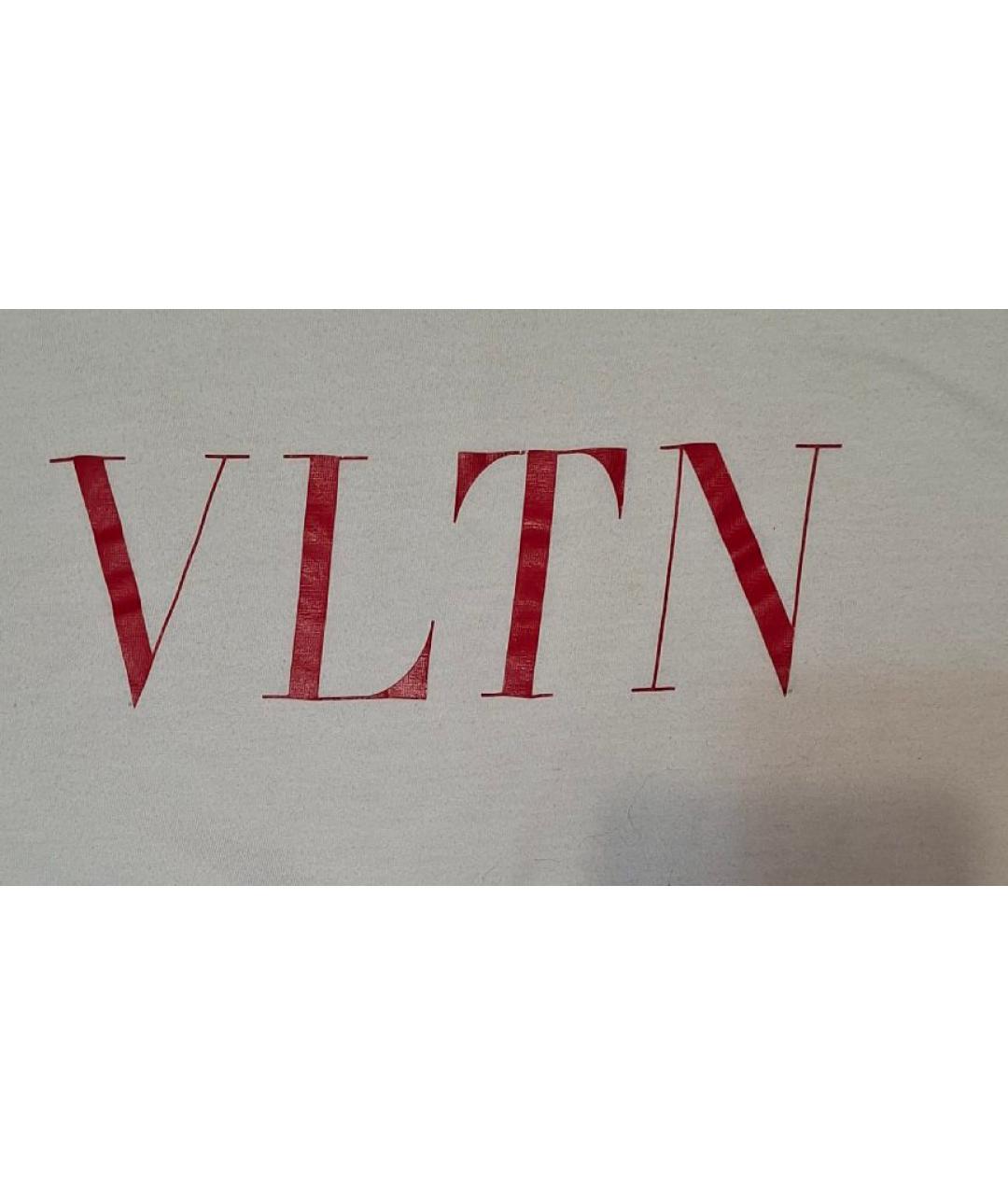 VALENTINO Белая хлопковая футболка, фото 4