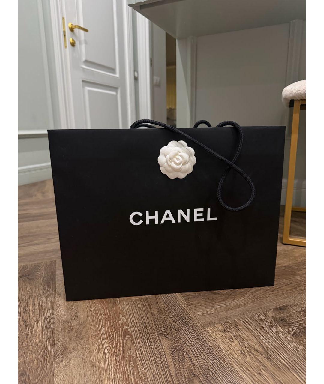 CHANEL Черная кожаная сумка через плечо, фото 7