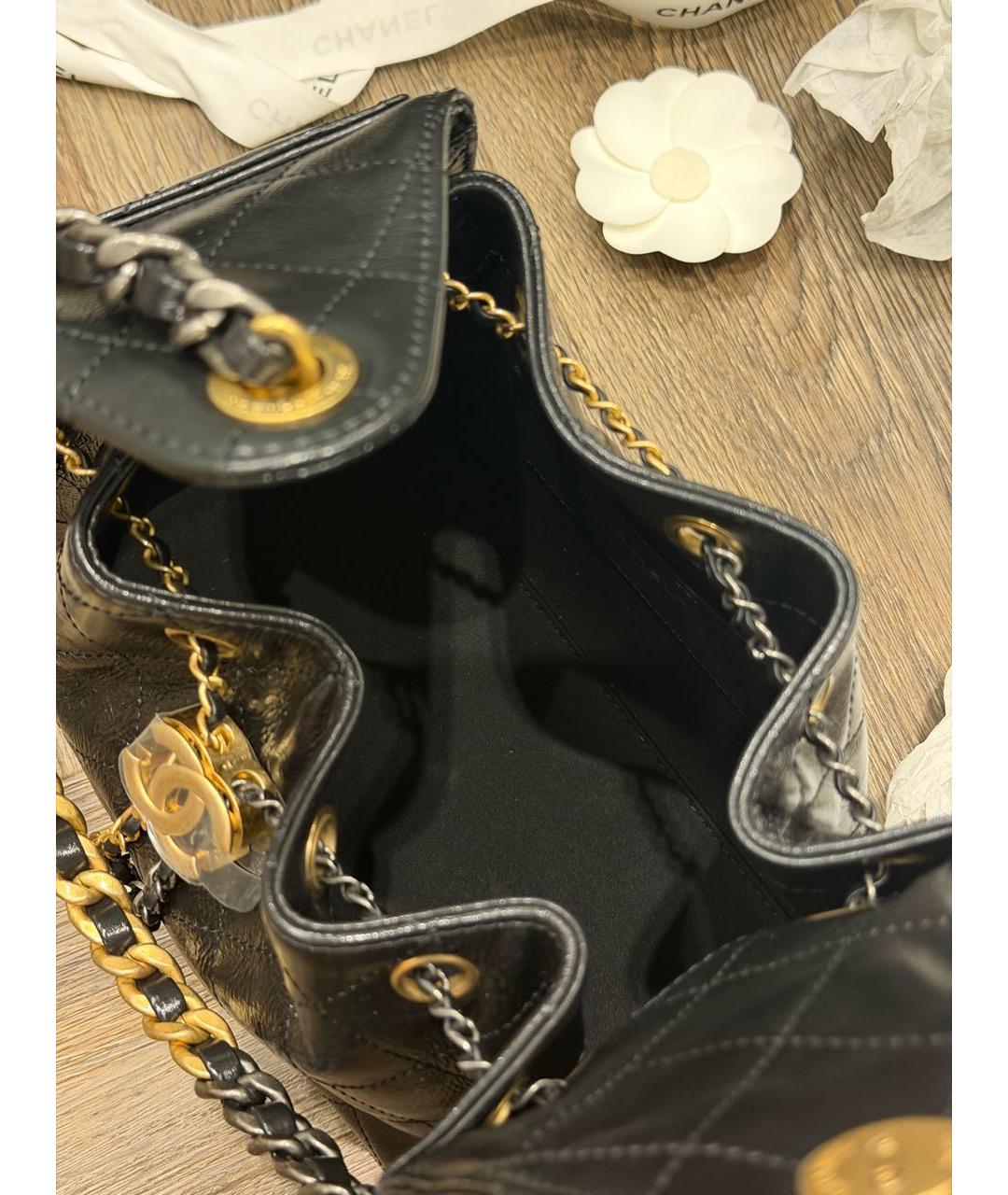 CHANEL Черная кожаная сумка через плечо, фото 4