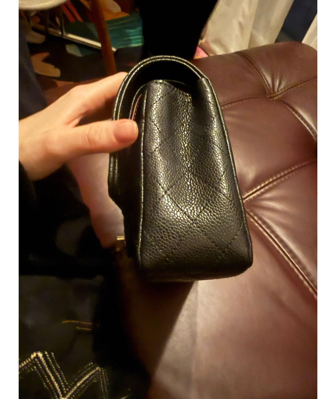 CHANEL Черная кожаная сумка через плечо, фото 4