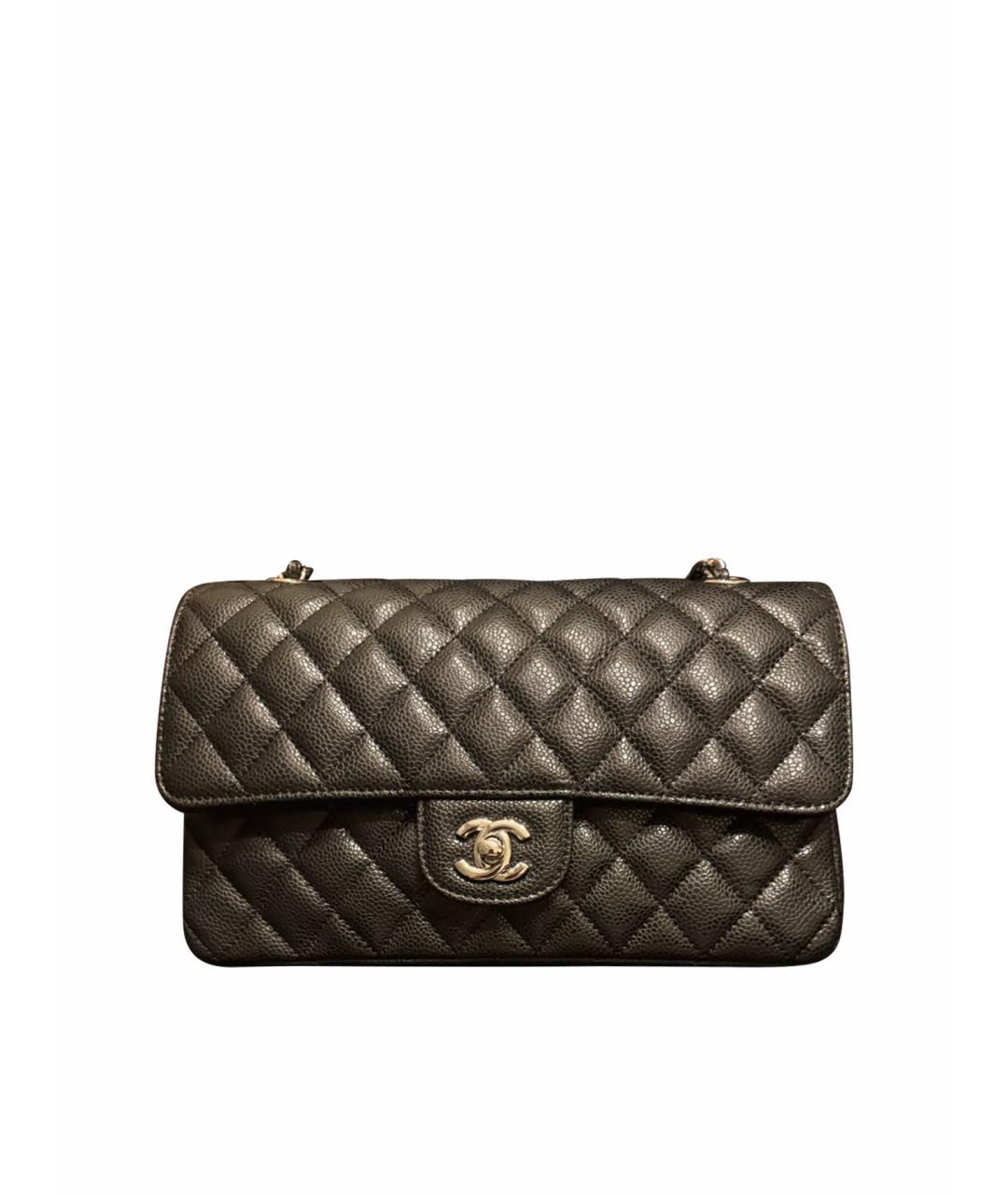 CHANEL Черная кожаная сумка через плечо, фото 1