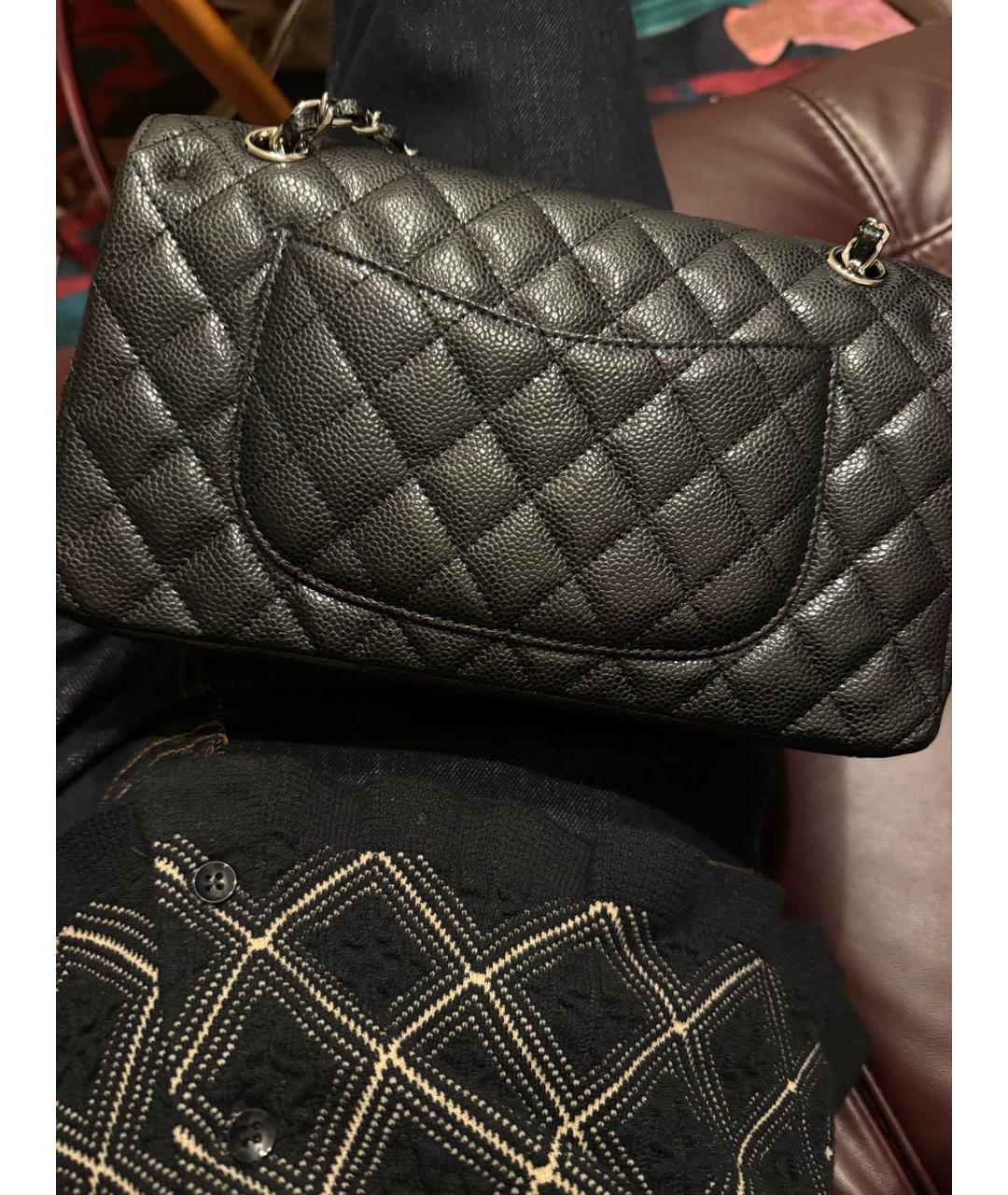 CHANEL Черная кожаная сумка через плечо, фото 3