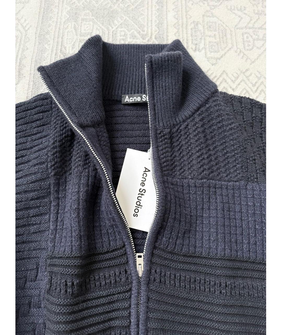 ACNE STUDIOS Темно-синий шерстяной джемпер / свитер, фото 2