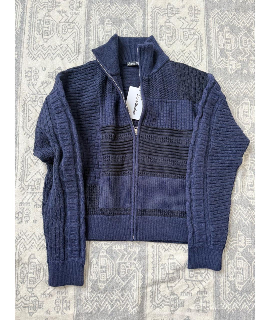 ACNE STUDIOS Темно-синий шерстяной джемпер / свитер, фото 8