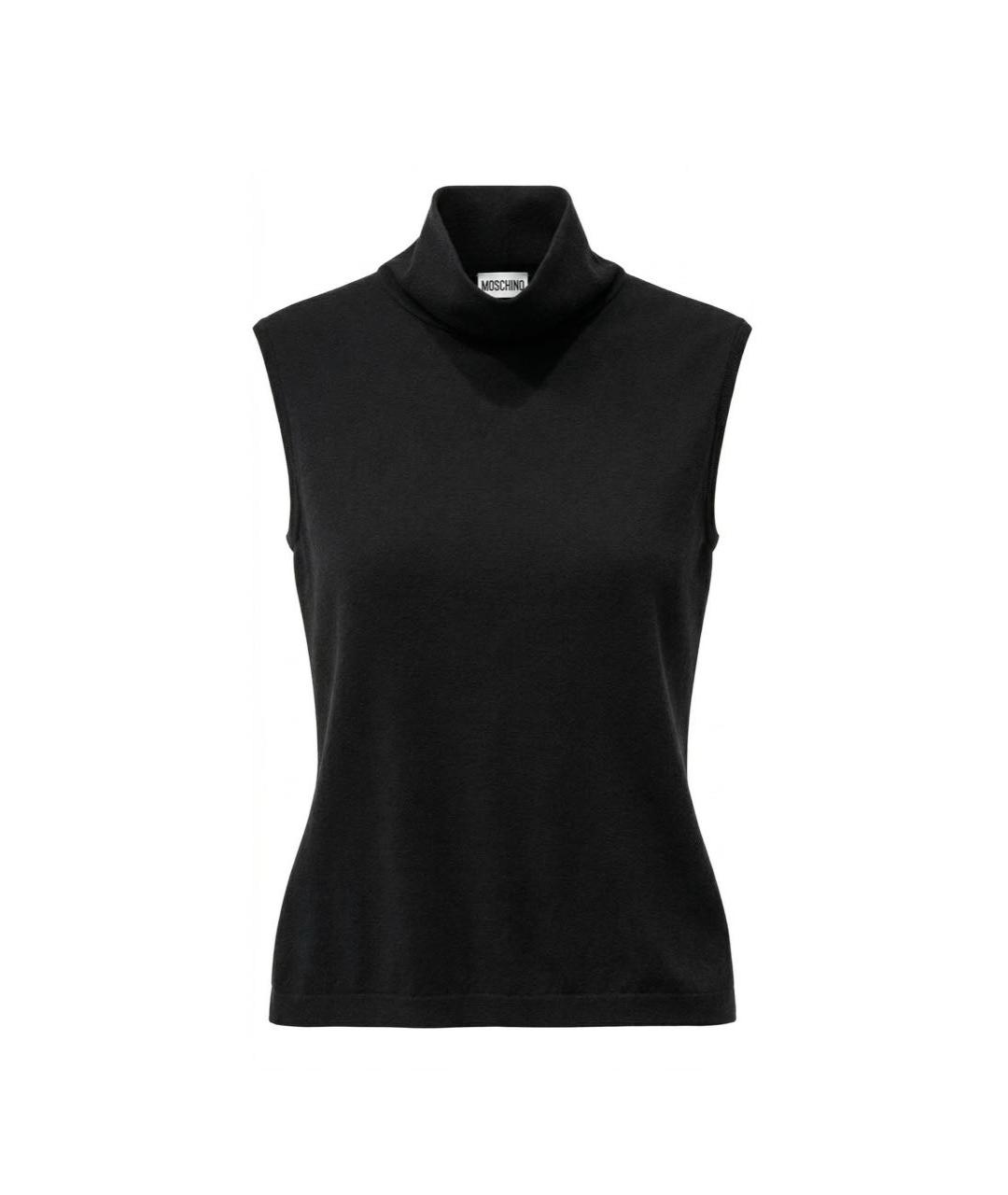 MOSCHINO Черная шерстяная майка, фото 6