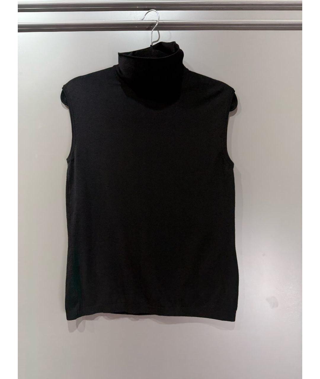 MOSCHINO Черная шерстяная майка, фото 2