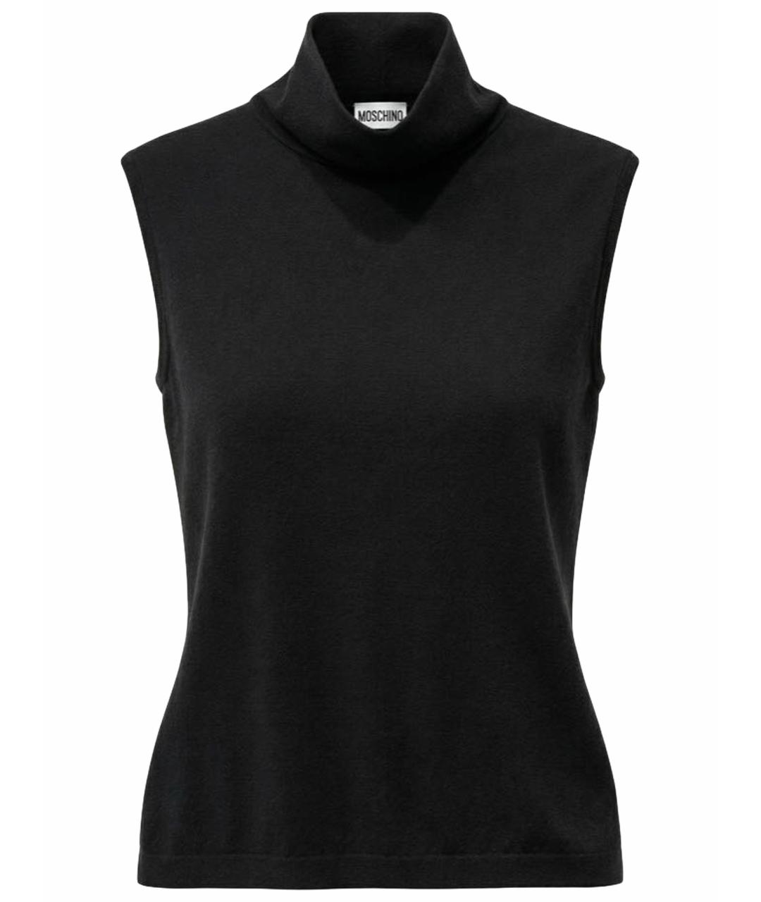 MOSCHINO Черная шерстяная майка, фото 1
