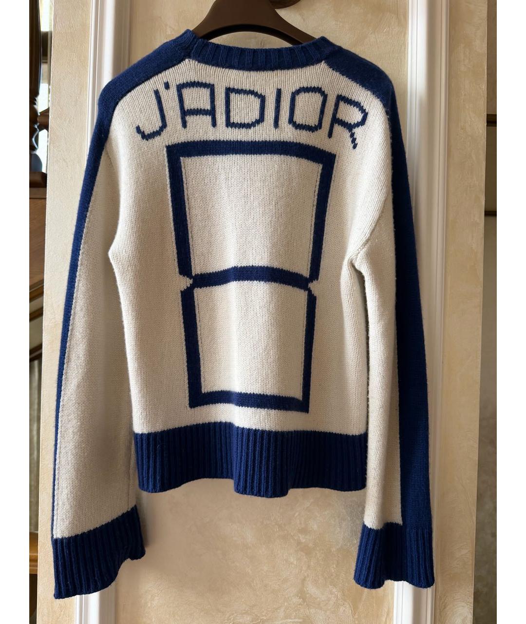 CHRISTIAN DIOR Белый шерстяной джемпер / свитер, фото 2