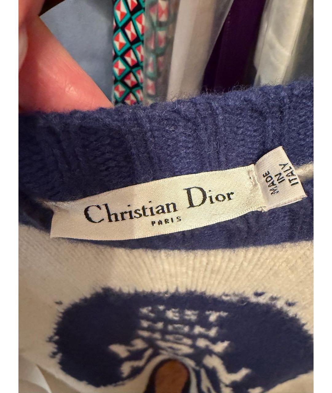 CHRISTIAN DIOR Белый шерстяной джемпер / свитер, фото 5