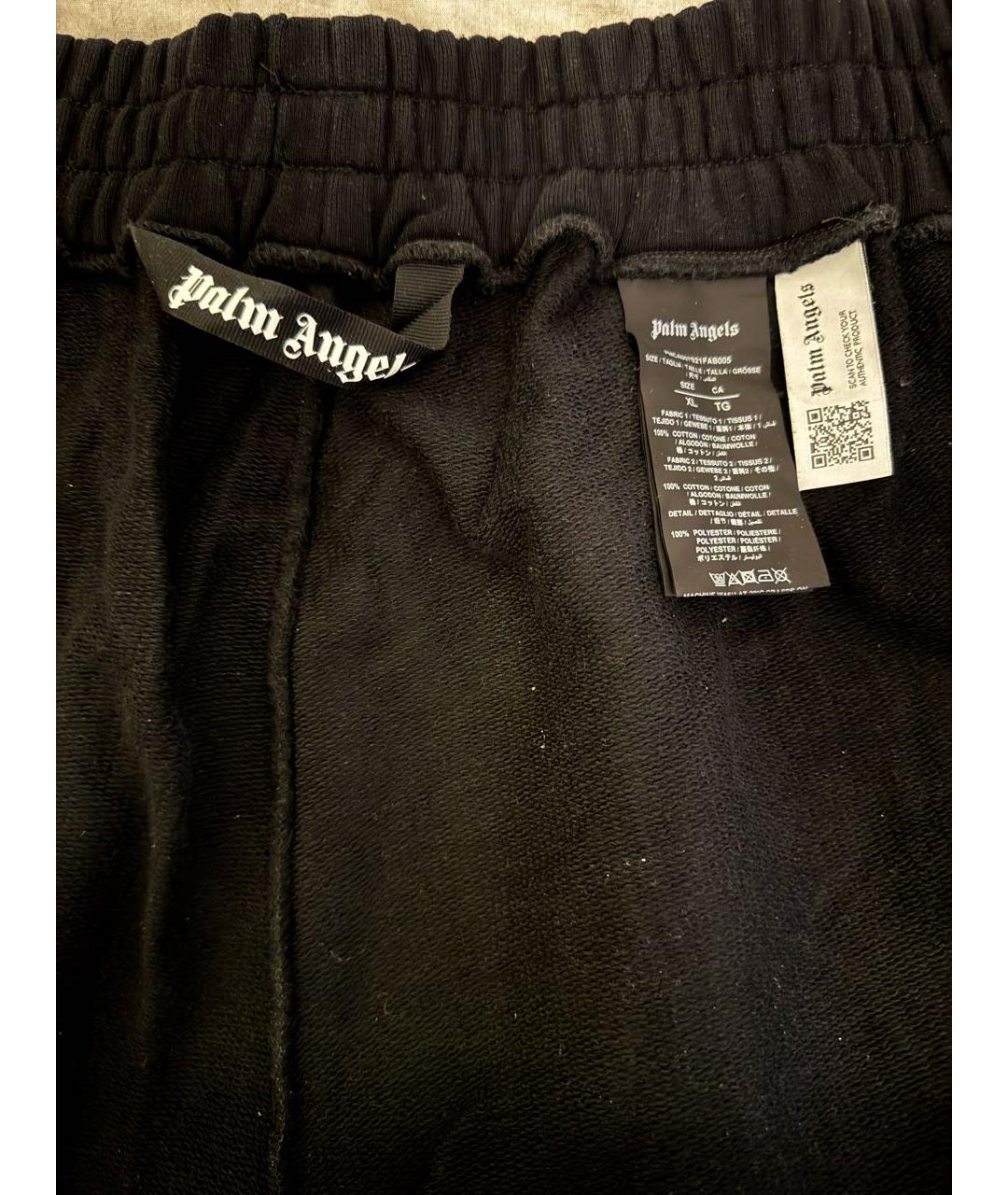 PALM ANGELS Черные хлопковые повседневные брюки, фото 5