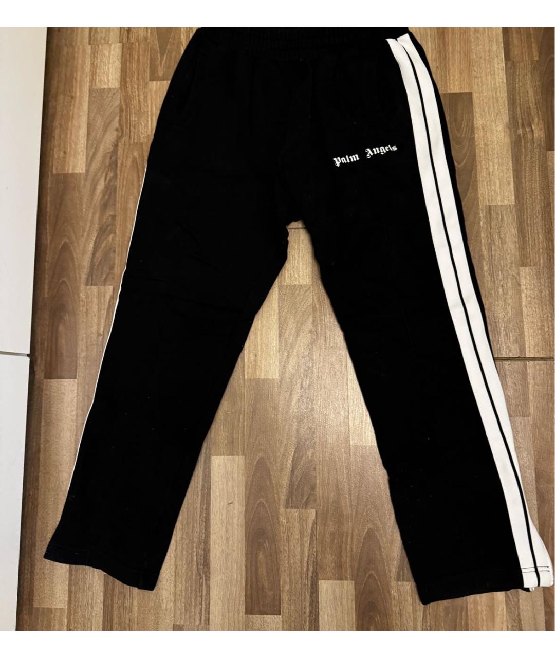 PALM ANGELS Черные хлопковые повседневные брюки, фото 7